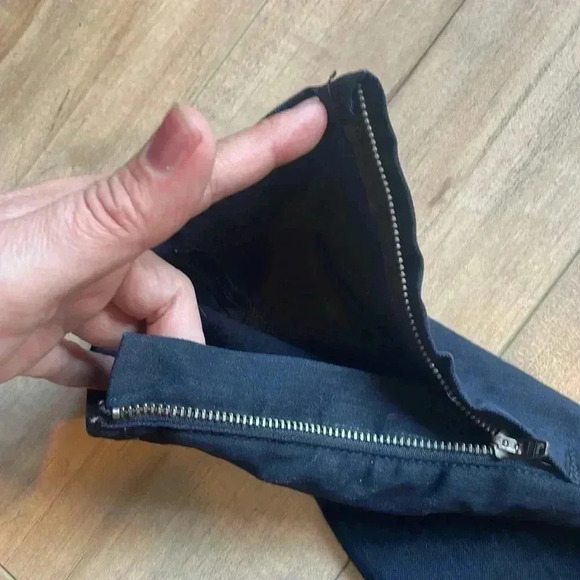 Rag & Bone Midnight Tuxedo Black Zipper Capri Skinny Jeans Sz 24 - Picture 4 of 7